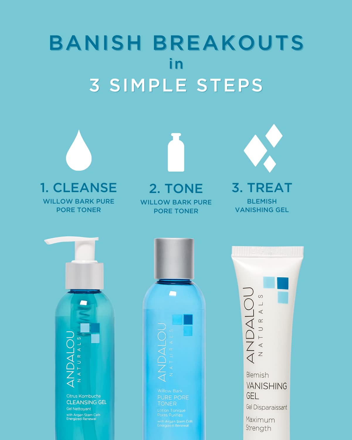 Andalou Naturals Cleansing Gel Citrus Kombucha, 6 OZ.