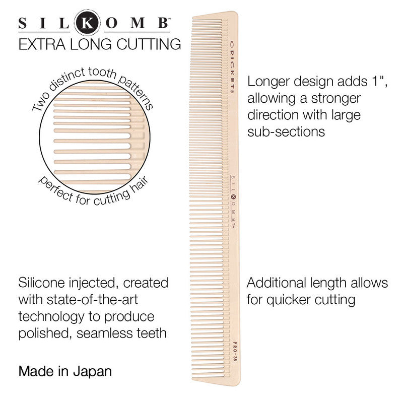 Cricket Silkomb Pro 35 Long All-Purpose Cutting Comb