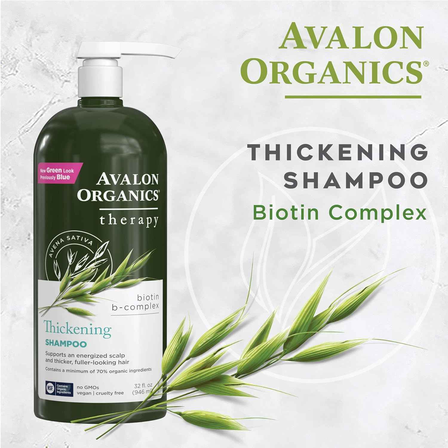 Avalon Organics Therapy Thickening Shampoo, 32 Oz.