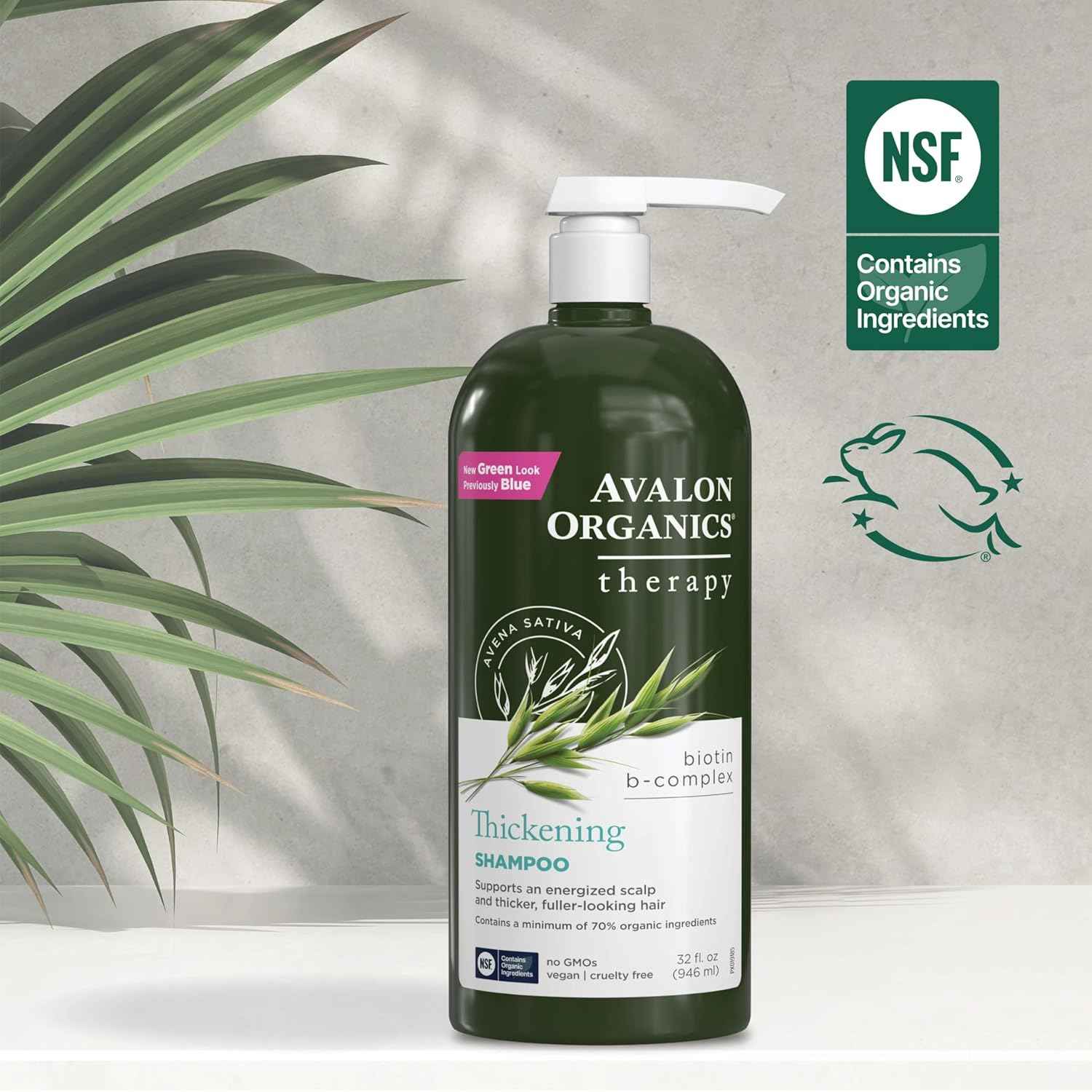 Avalon Organics Therapy Thickening Shampoo, 32 Oz.