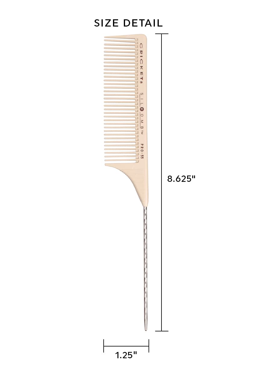 Cricket Silkomb Pro 55 Wide Toothed Metal Rattail