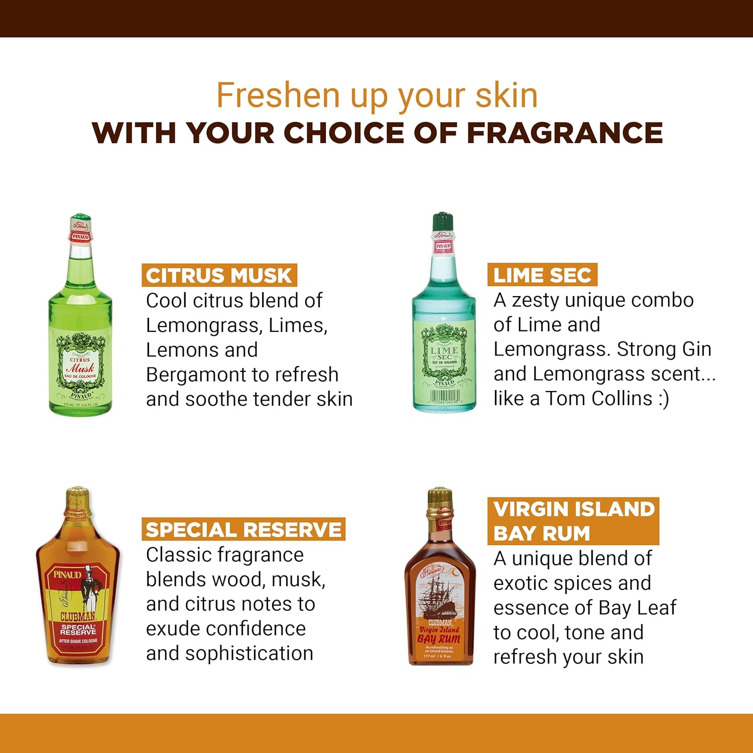 Clubman Pinaud Lime Sec Eau De Aftershave Cologne 12.5 Oz