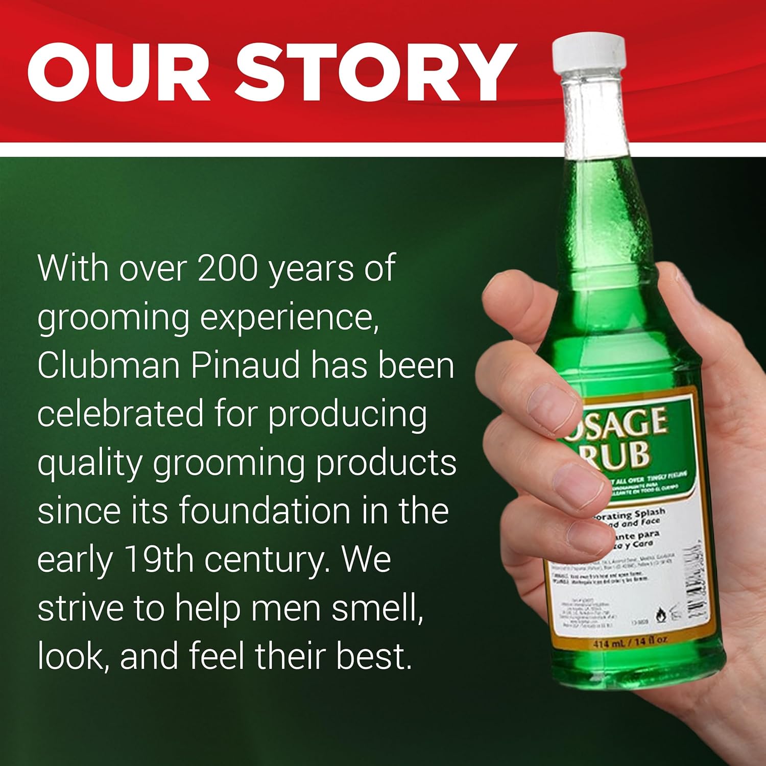 Clubman Jeris Osage Rub Lotion 14 Fl Oz.  For Face and Head