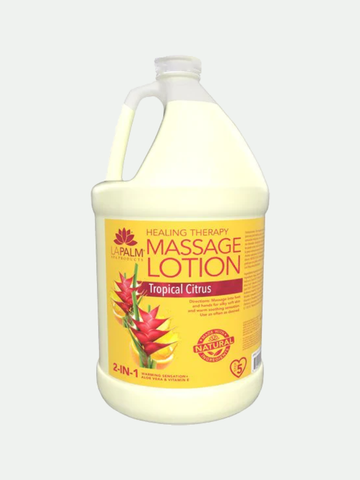 La Palm Healing Therapy Massage Lotion Tropical Citrus, 1 Gallon