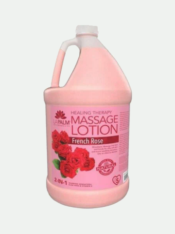 La Palm Healing Therapy Massage Lotion French Rose, 1 Gallon