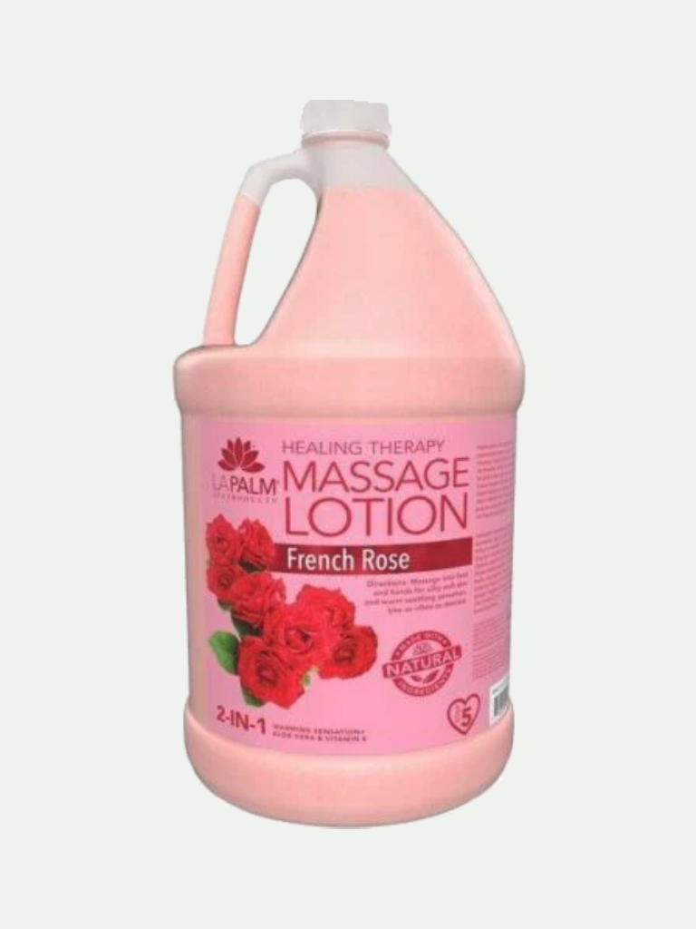 La Palm Healing Therapy Massage Lotion French Rose, 1 Gallon