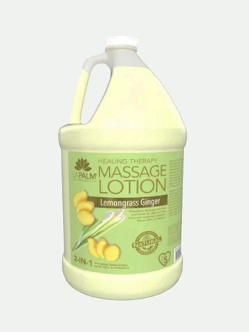 La Palm Healing Therapy Massage Lotion Lemon Grass Ginger, 1 Gallon