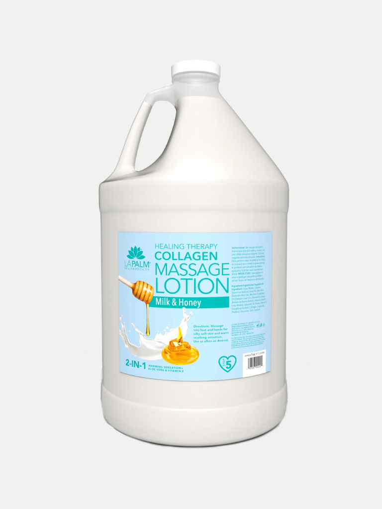 La Palm Healing Therapy Massage Lotion Milk and Honey, 1 Gallon