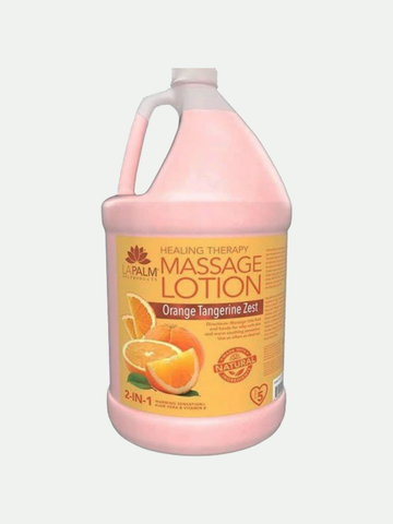 La Palm Healing Therapy Massage Lotion Orange Tangerine Zest, 1 Gallon