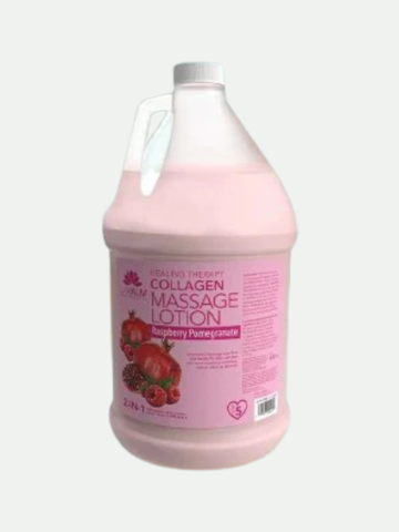 La Palm Healing Therapy Massage Lotion Raspberry Pomegranate, 1 Gallon