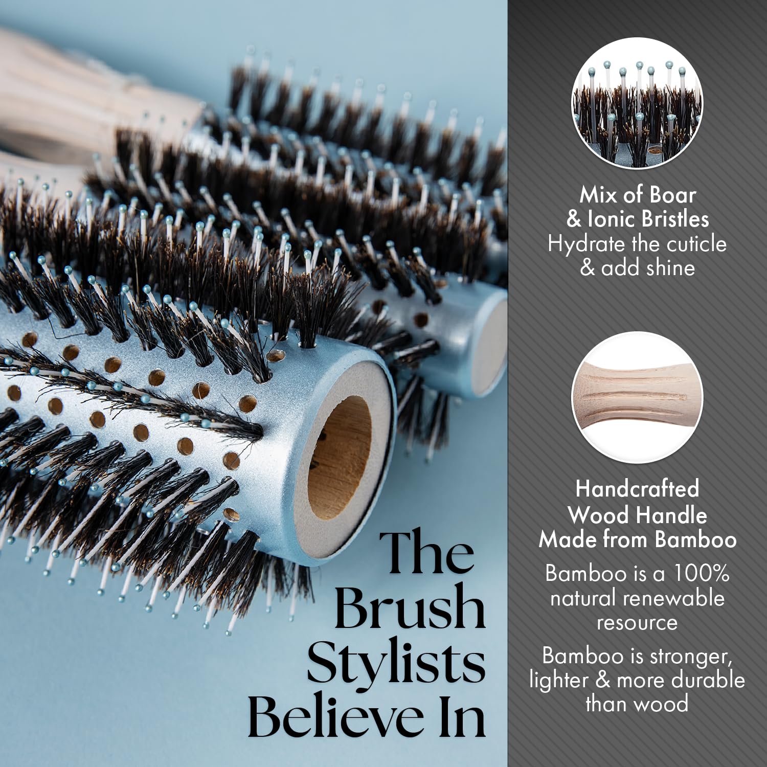 Olivia Garden EcoHair Eco-Friendly Bamboo Combo Vent Brush