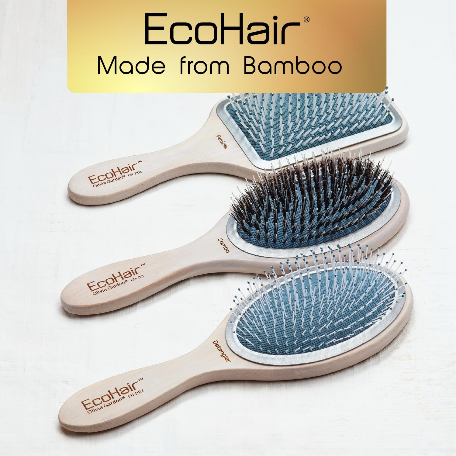 Olivia Garden EcoHair Eco-Friendly Bamboo Detangler Brush
