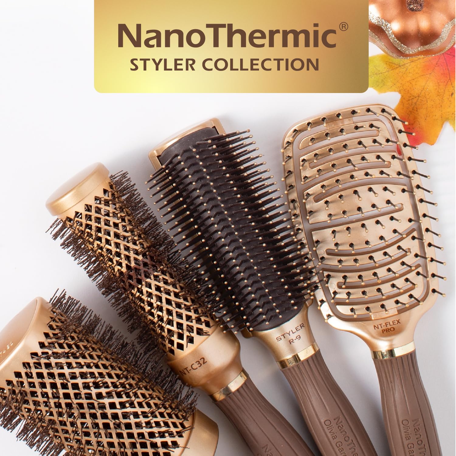 Olivia Garden NanoThermic Ceramic+Ion 9 Row Styling Brush