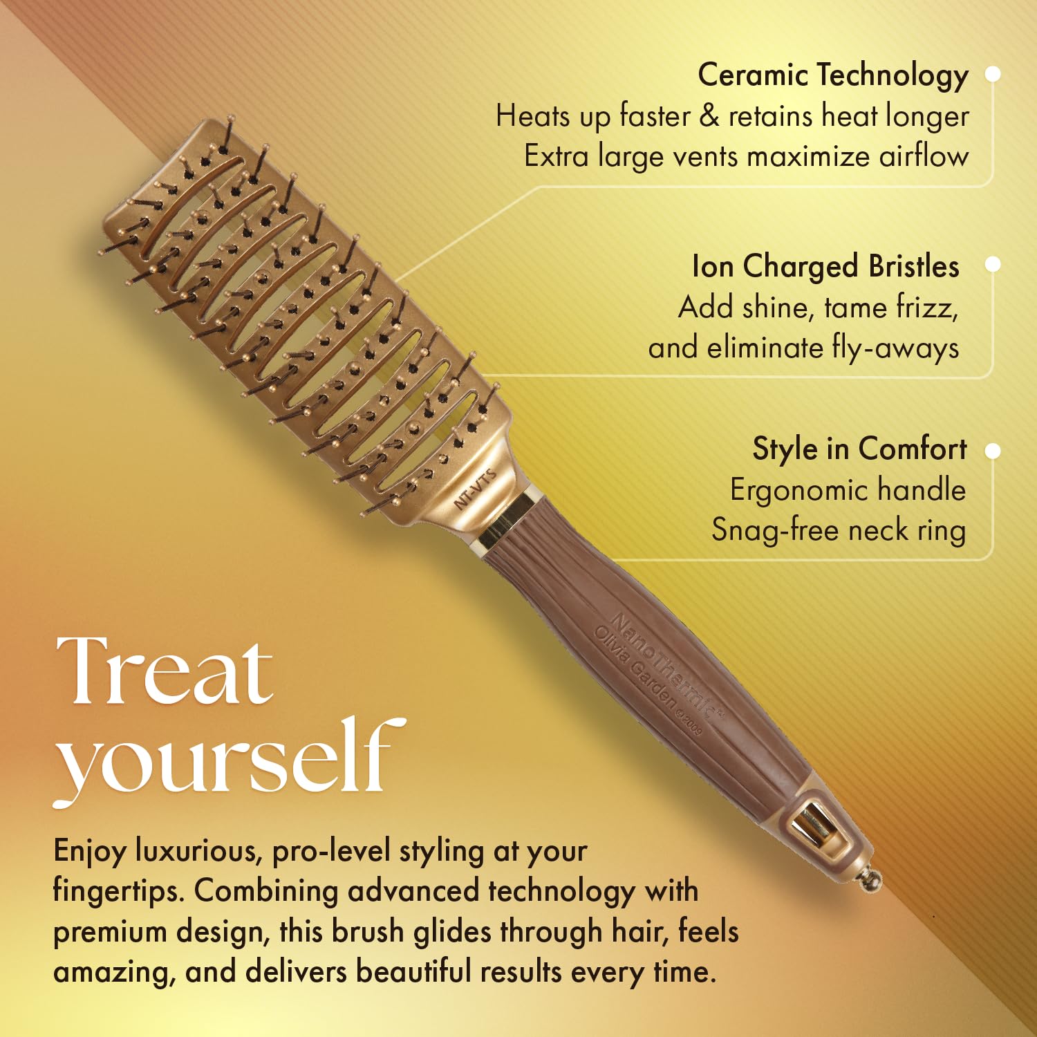 Olivia Garden NanoThermic Ceramic+Ion Vent Styler Brush