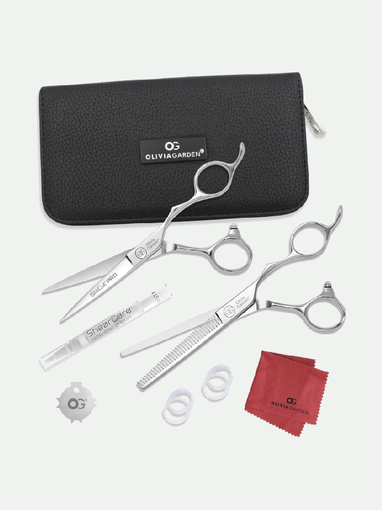 Olivia Garden SilkCut Pro Barber Shear & Thinner Set