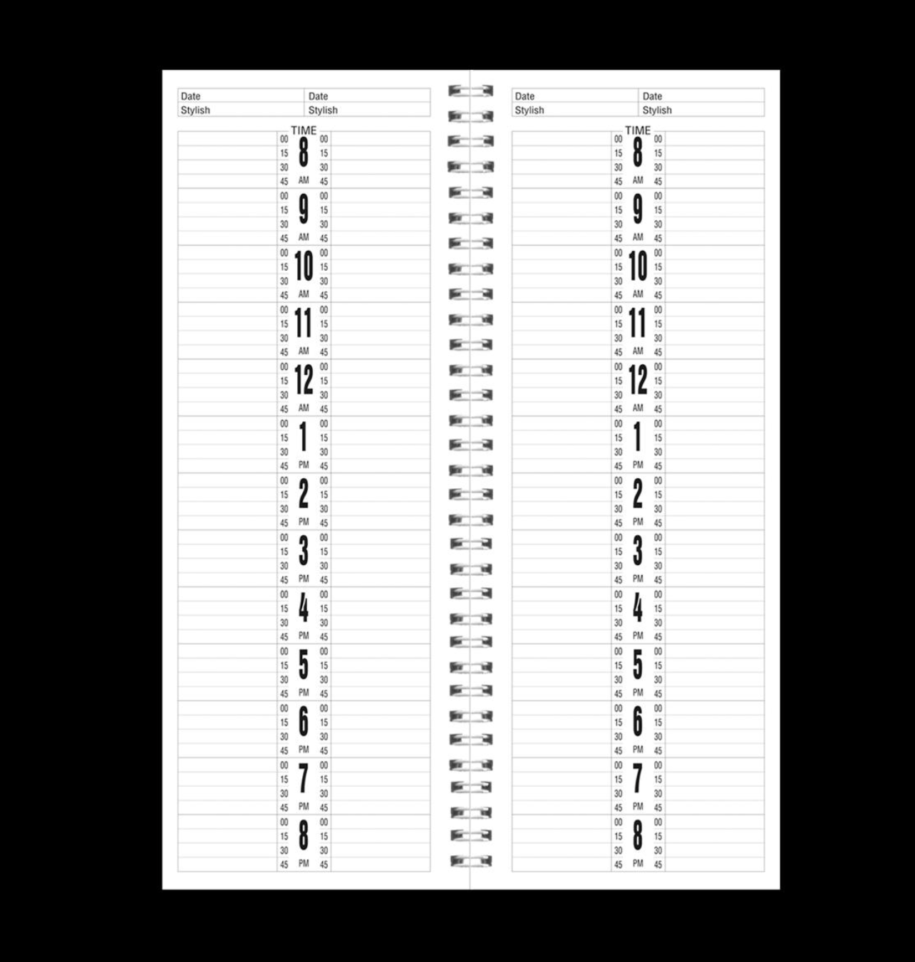 Salon Appointment Book 2-Column