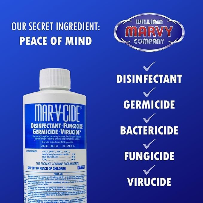 Mar-V-Cide Disinfectant, Fungicide, 16 Fl Oz