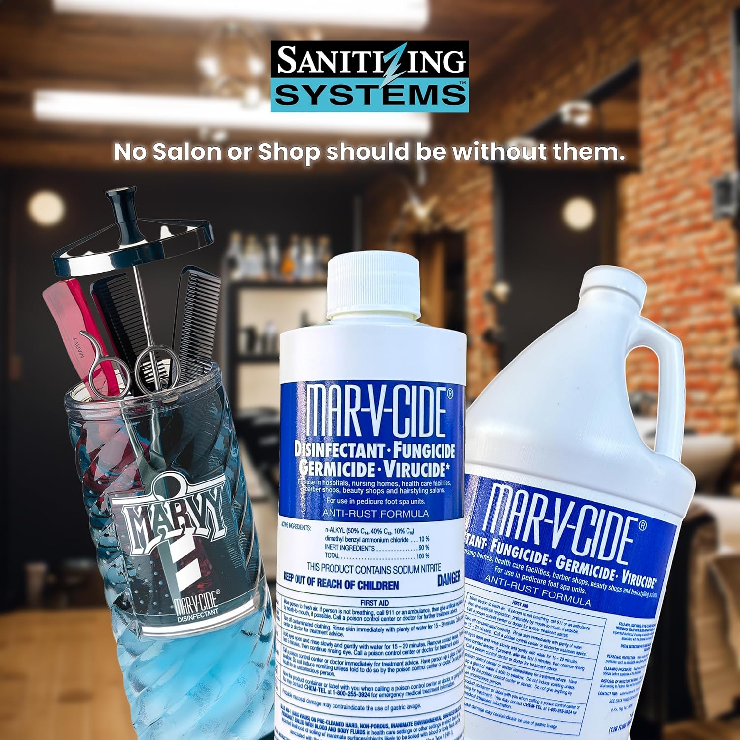 Mar-V-Cide Disinfectant, Fungicide, 64 Fl Oz