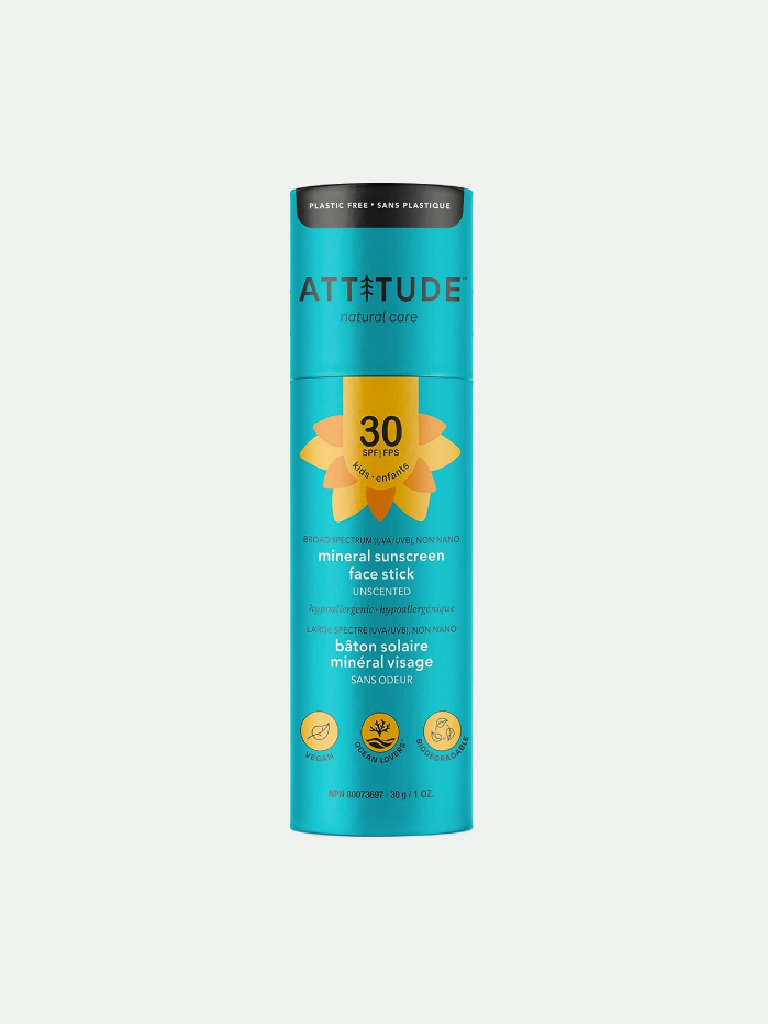 Attitude Baby & Kids Mineral Sunscreen Face Stick SPF 30, 1 oz.