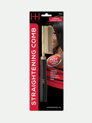 Annie Hot & Hotter Straightening Comb, Wide Teeth - Medium Curved Teeth # 5503