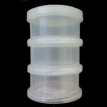 3 Tier Stackable Plastic Jar With Twist Lid – Vidux Beauty