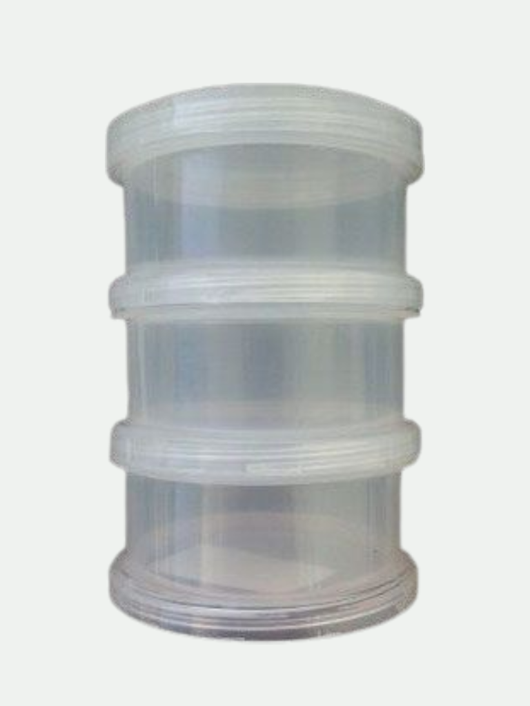 3 Tier Stackable Plastic Jar With Twist Lid – Vidux Beauty